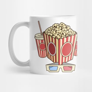 Popcorn Bag,Soda and 3D Glasses Mug